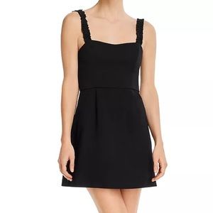 FRENCH CONNECTION Frill Sleeveless Mini Dress Black sz 2